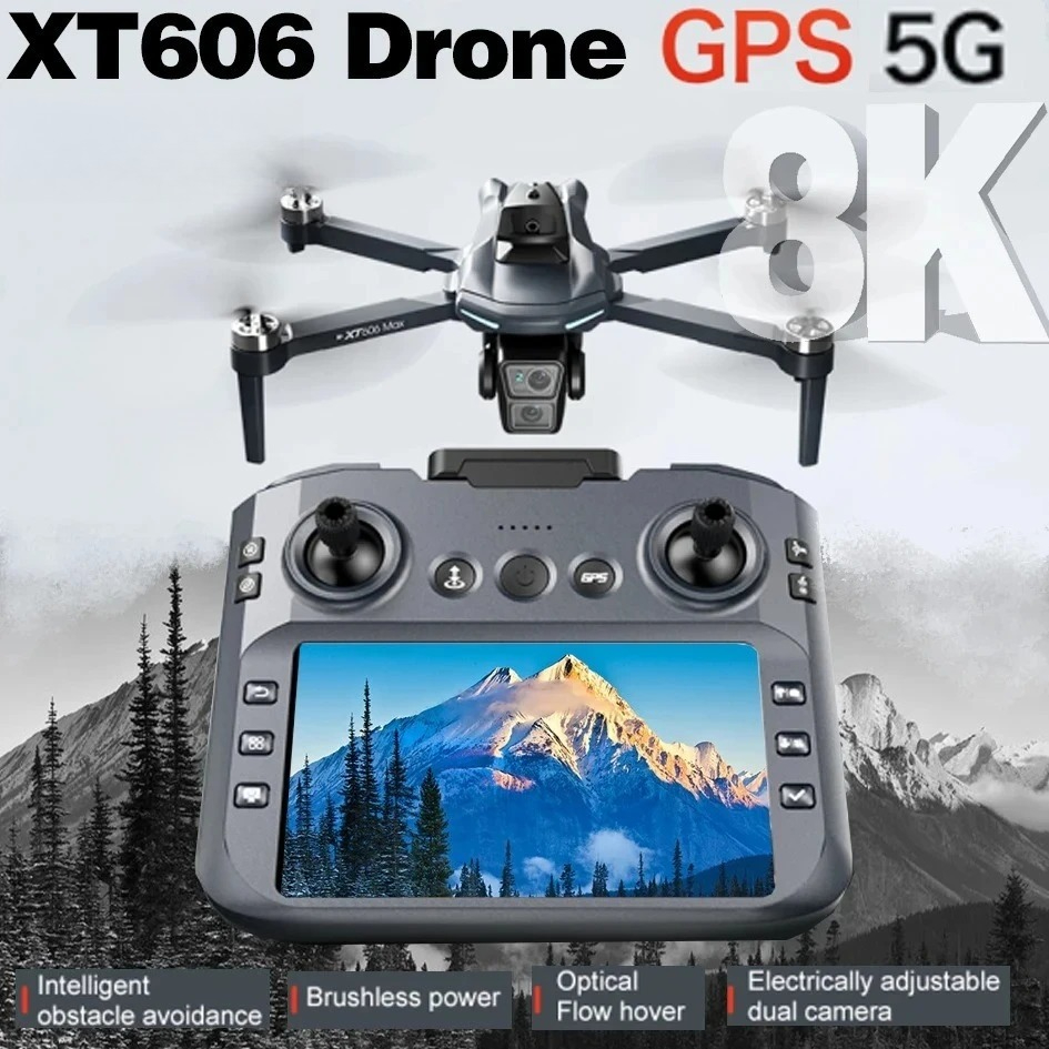 Fpv Brushless Rc Drone 4K - Originele XT606 Drone Professionele 8K HD