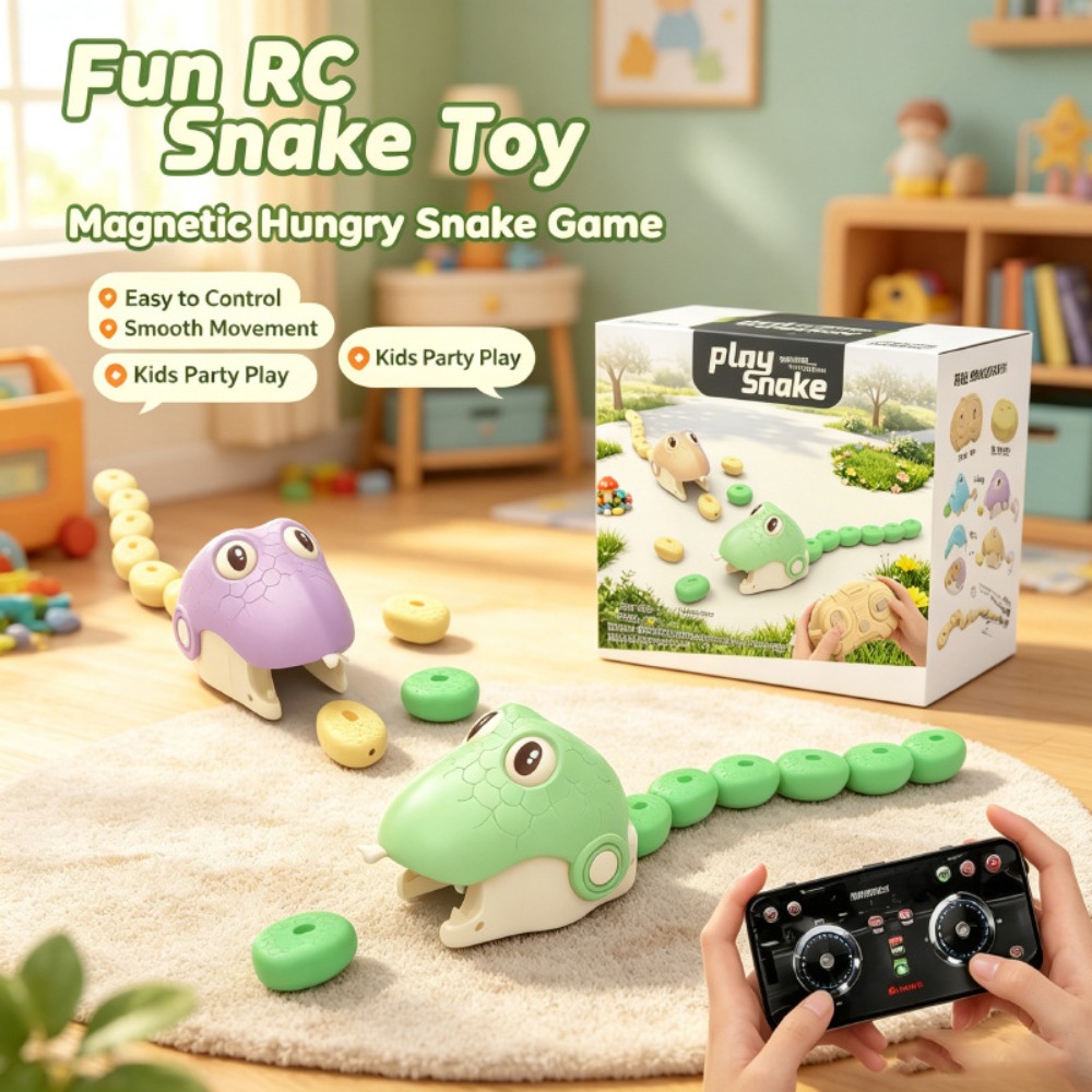 Educational Toys - Afstandsbestuurbaar Gierige Slang Magnetisch Zuigspeelgoed voor