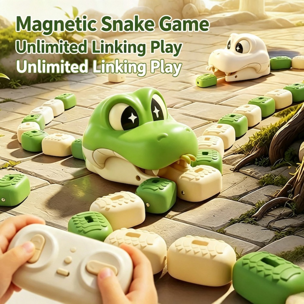 Educational Toys - Twee spelers concurrerende magnetische slangenauto's op