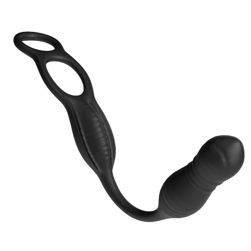 Remote Control Toys - Prostaatmassager vibrator 3-in-1 anale plug cockring