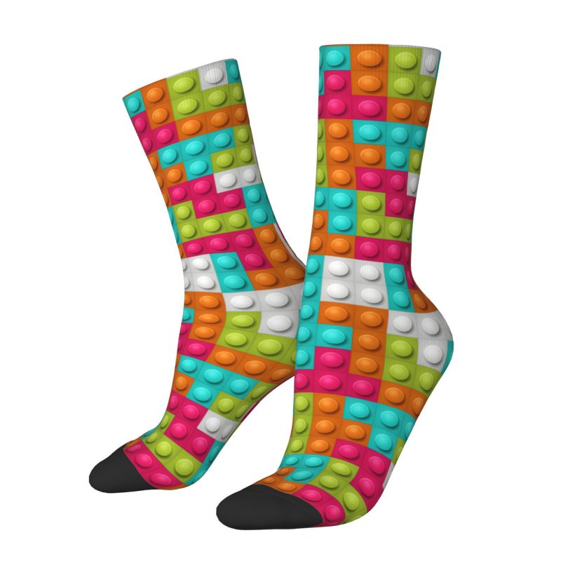 Building Blocks - Aangepaste Kawaii Heren Kleurrijke Bouwstenen Patroon