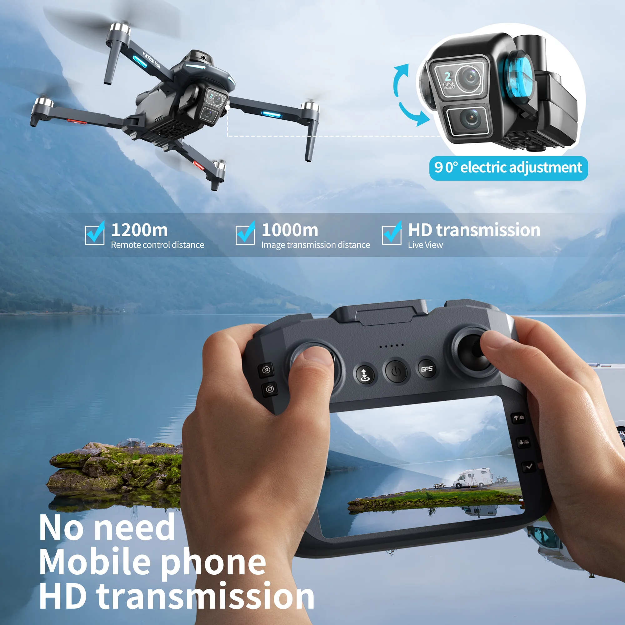 Originele XT606 Drone Professi - Fpv Brushless Rc Drone 4K recensie en prijs