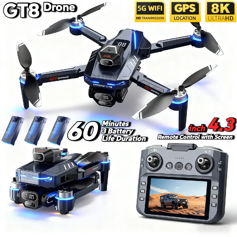 HOT Voor LSRC GT8 Drone 4K Pro - Fpv Brushless Rc Drone 4K recensie en prijs