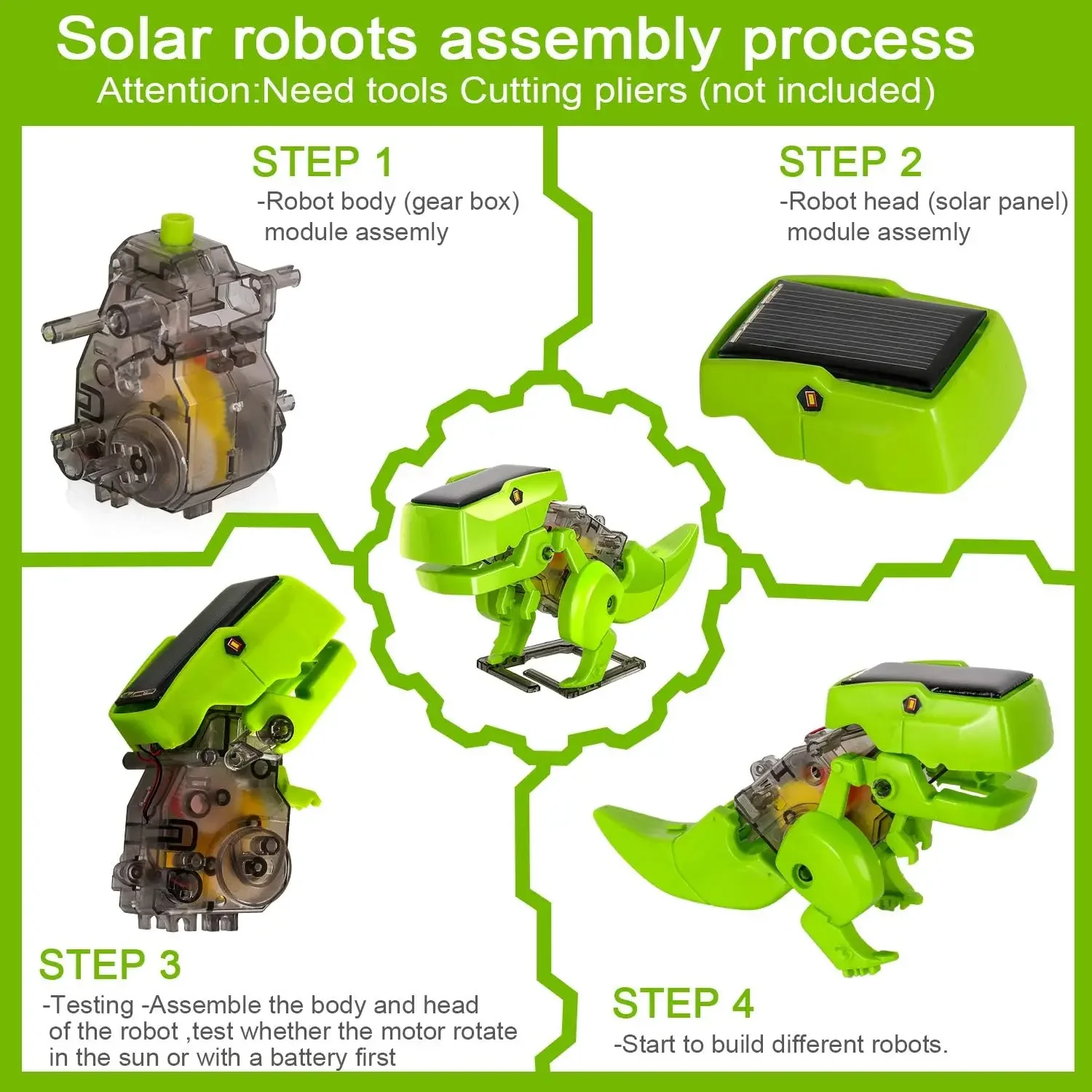 Assembleren Solar Robot Kit 3  - Stem Solar Robot Kit For Kids recensie en prijs