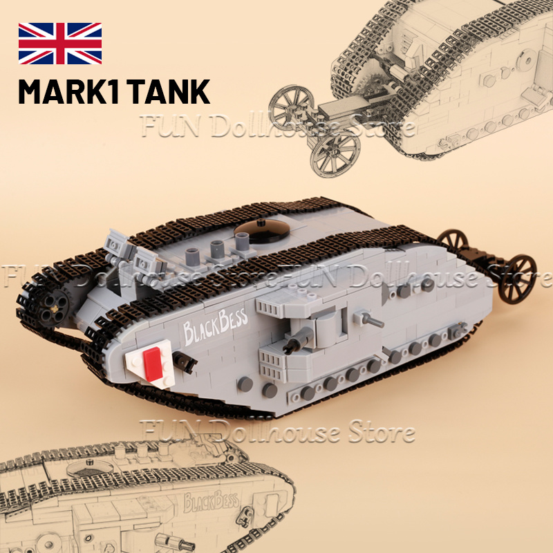MOC WW1 Militaire Leger Soldaa - Lego Compatible Military Tank recensie en prijs