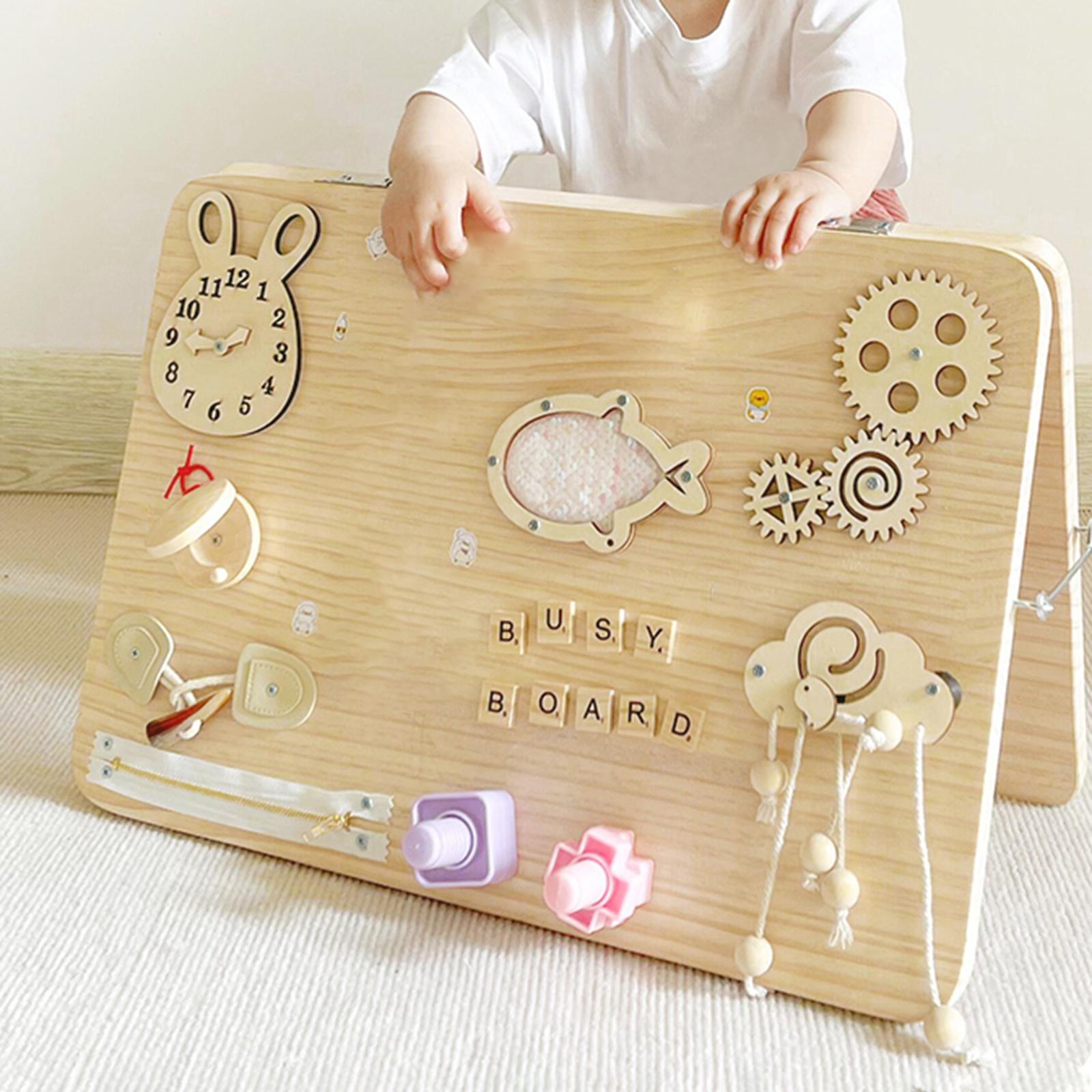 Houten Montessori Drukke Bord  - Montessori Wooden Busy Board Toddler recensie en prijs