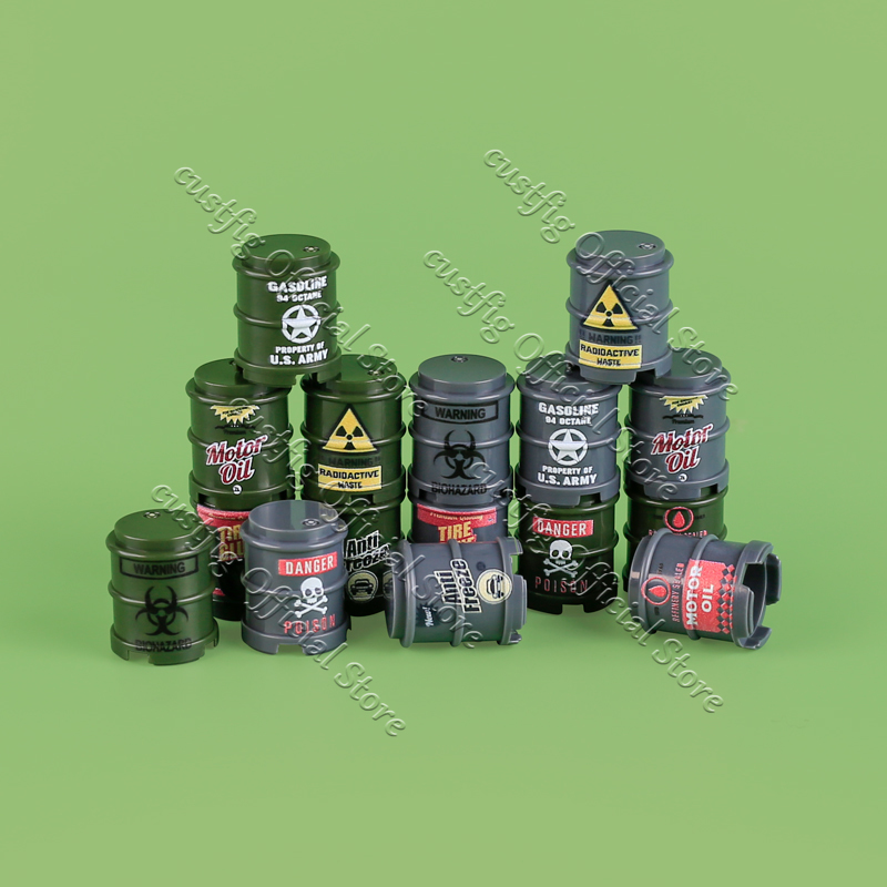 WW2 Militaire Olie Drum Brands - Lego Compatible Military Tank recensie en prijs