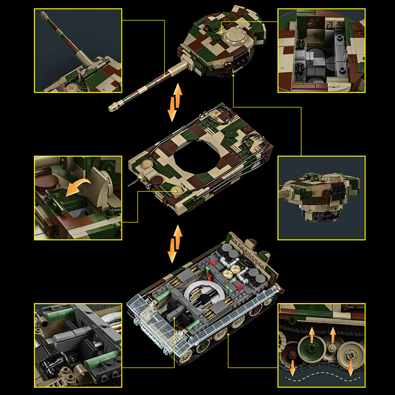 1:28 Duitse Tiger Tank bouwste - Lego Compatible Military Tank recensie en prijs