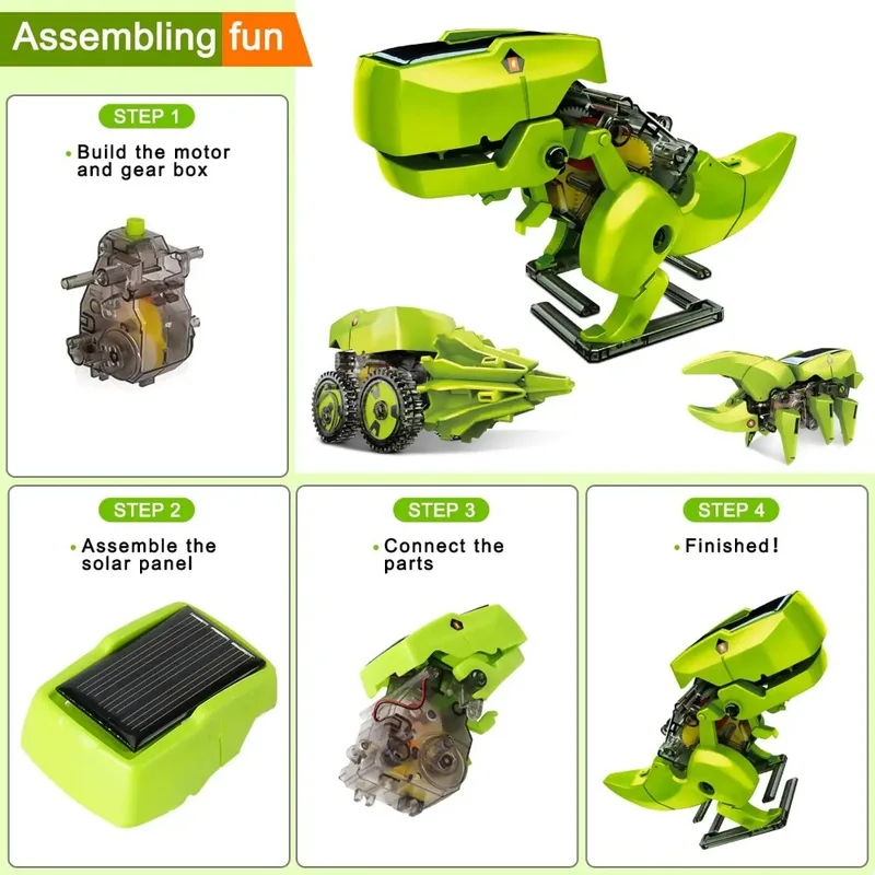 3-in-1 Solar Robot Kit, Dinosa - Stem Solar Robot Kit For Kids recensie en prijs